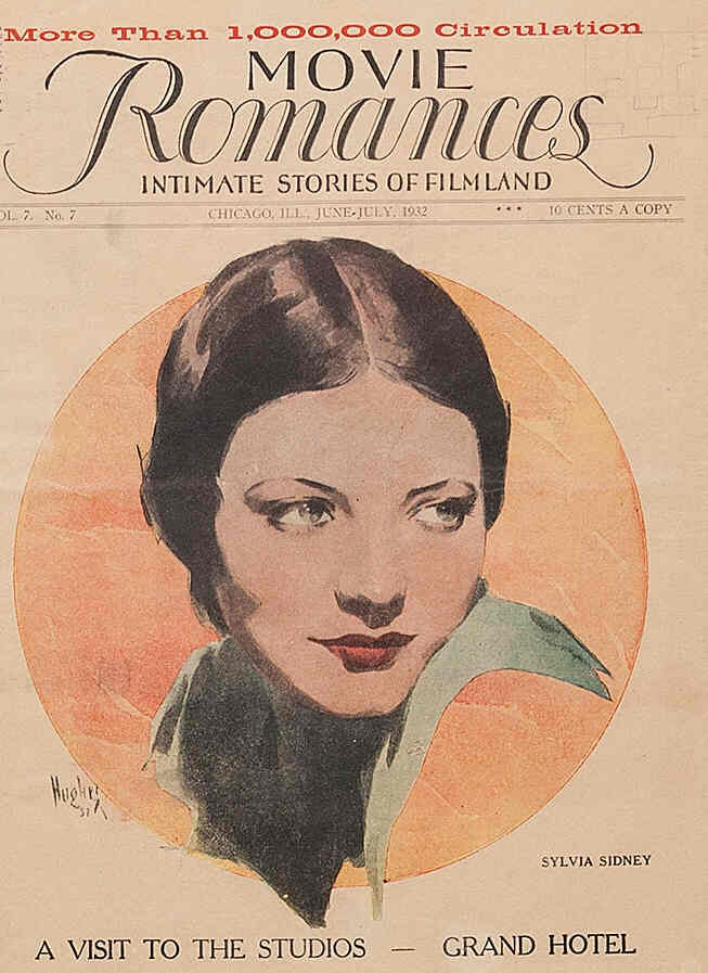 MOVIE ROMANCES magazine side cover June-July 1932